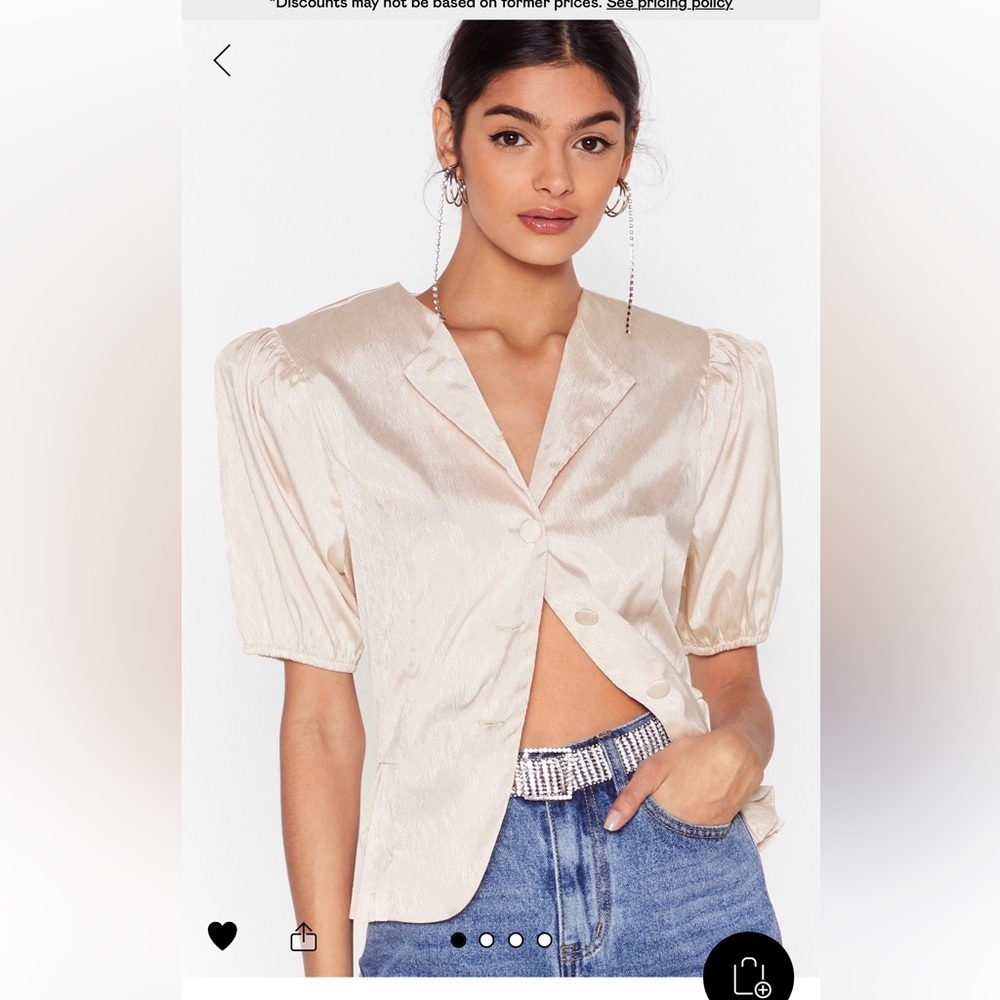Elegant Cream Women's Top